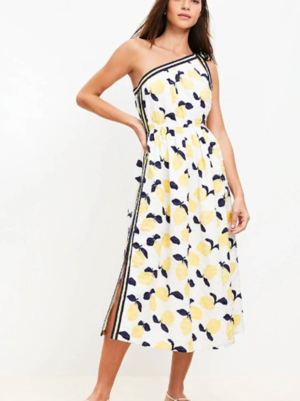 One Shoulder Tie Midi Dress NWT